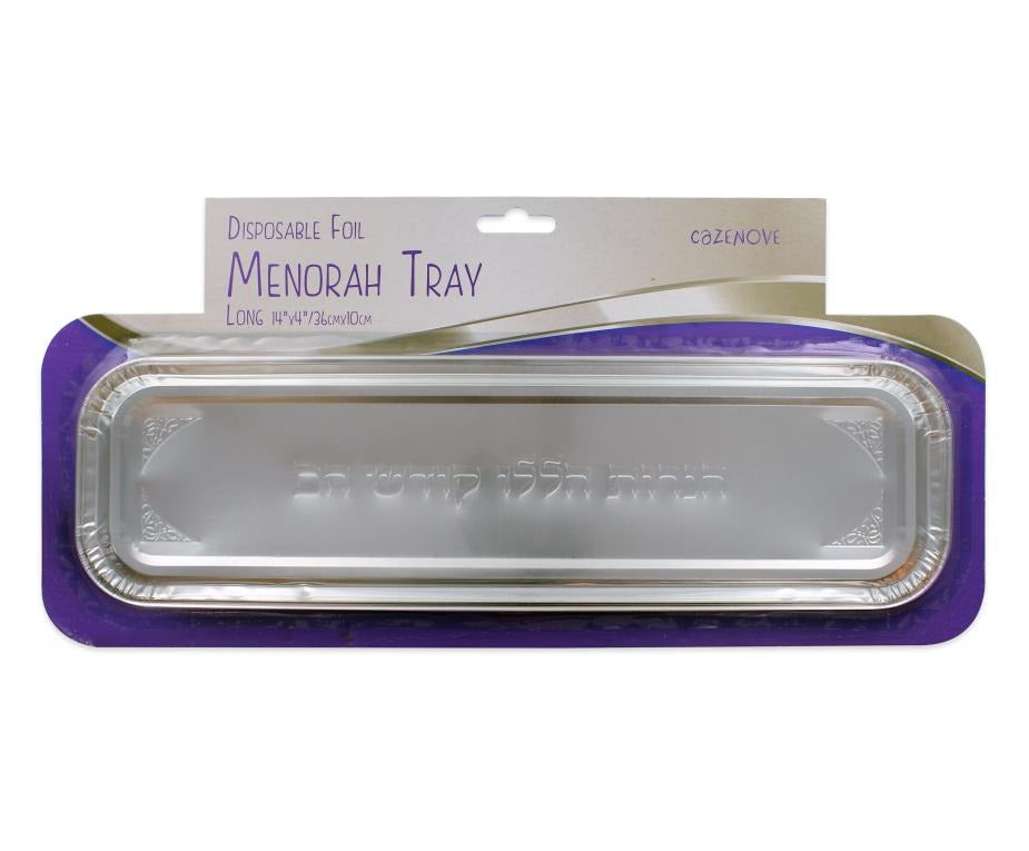 Foil Menorah Tray Long