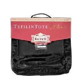 Tefilin Tote Leather Look Bag Featuring a Clear Front