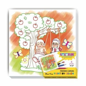 Color In Paint By Color Friends Canvas 9"