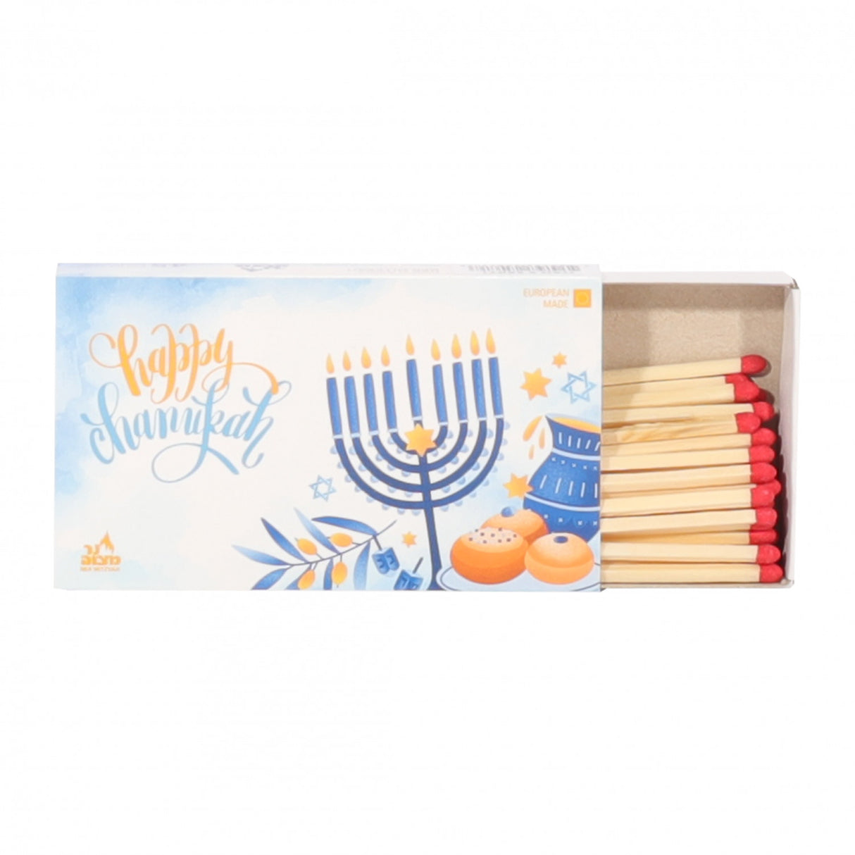 45pk Long Chanukah Matches - Blue