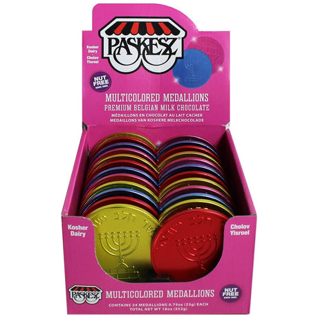 MILK MULTICOLORED CHOCOLATE MEDALLIONS – NUT FREE