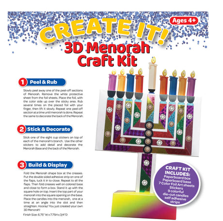 Create It! 3D Chaukah Menorah