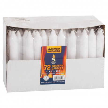 5 hours PARAFFIN CANDLES DELUXE 72 PCS