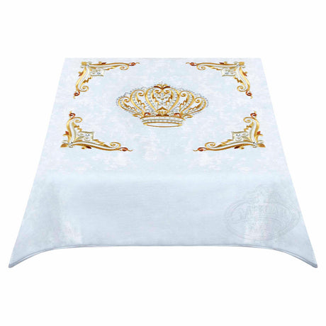 Shtender Cover White Velvet Style#805- Gold Embroidery