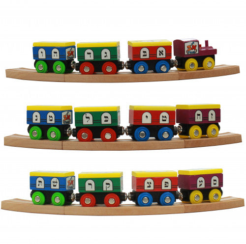 Wooden Alef Beis train