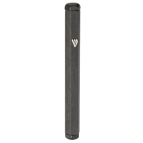 Aluminum Mezuzah 10 Cm- Black