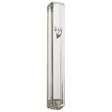 Plastic Transparent Mezuzah with Rubber Cork 15cm- with the letter Shin - Without Holes