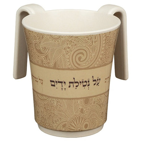 Melamine Washing Cup 14 Cm With Brown Color Printing