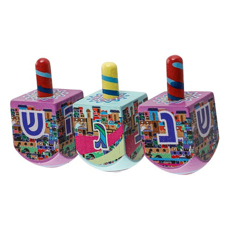 Dreidel "נ ג ה ש" 6 Cm, Assorted Colors