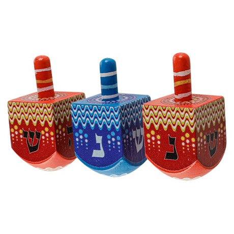 Dreidel "נ ג ה ש" 4.5 Cm, Assorted Colors