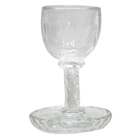 Crystal Kiddush Cup 16 CM With White Stones