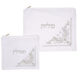 Velvet Talit-tefilin Set 36*29, White With Embroidery