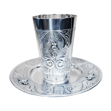 Kiddush set belz cup With Tray