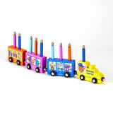 Toy Menorah - Wood Train