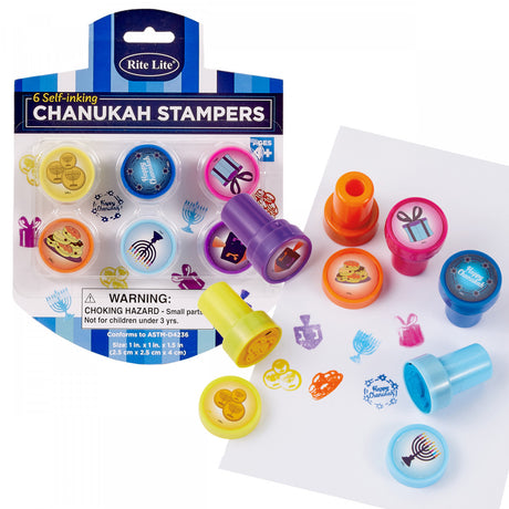 Set of 6 Chanukah Stampers