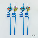 Chanukah Straws - Set of 4