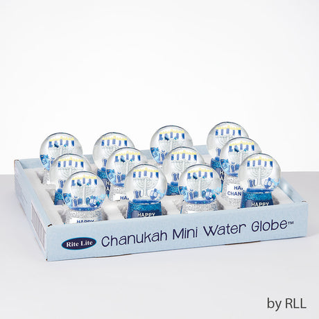 40 mm Mini Handpainted Chanukah Water Globe