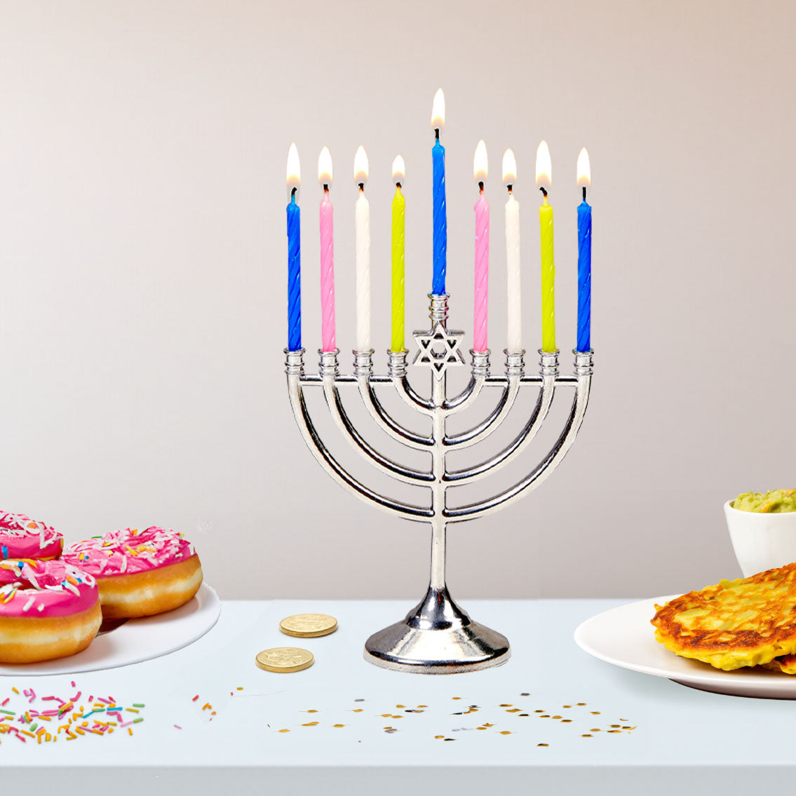 Mini Menorah Set - Menorah and Birthday Candles