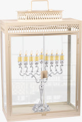 Glass Menorah Display Box - Large