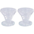 A PAIR OF AN ELEGANT CRYSTAL CANDLESTICKS 5 CM