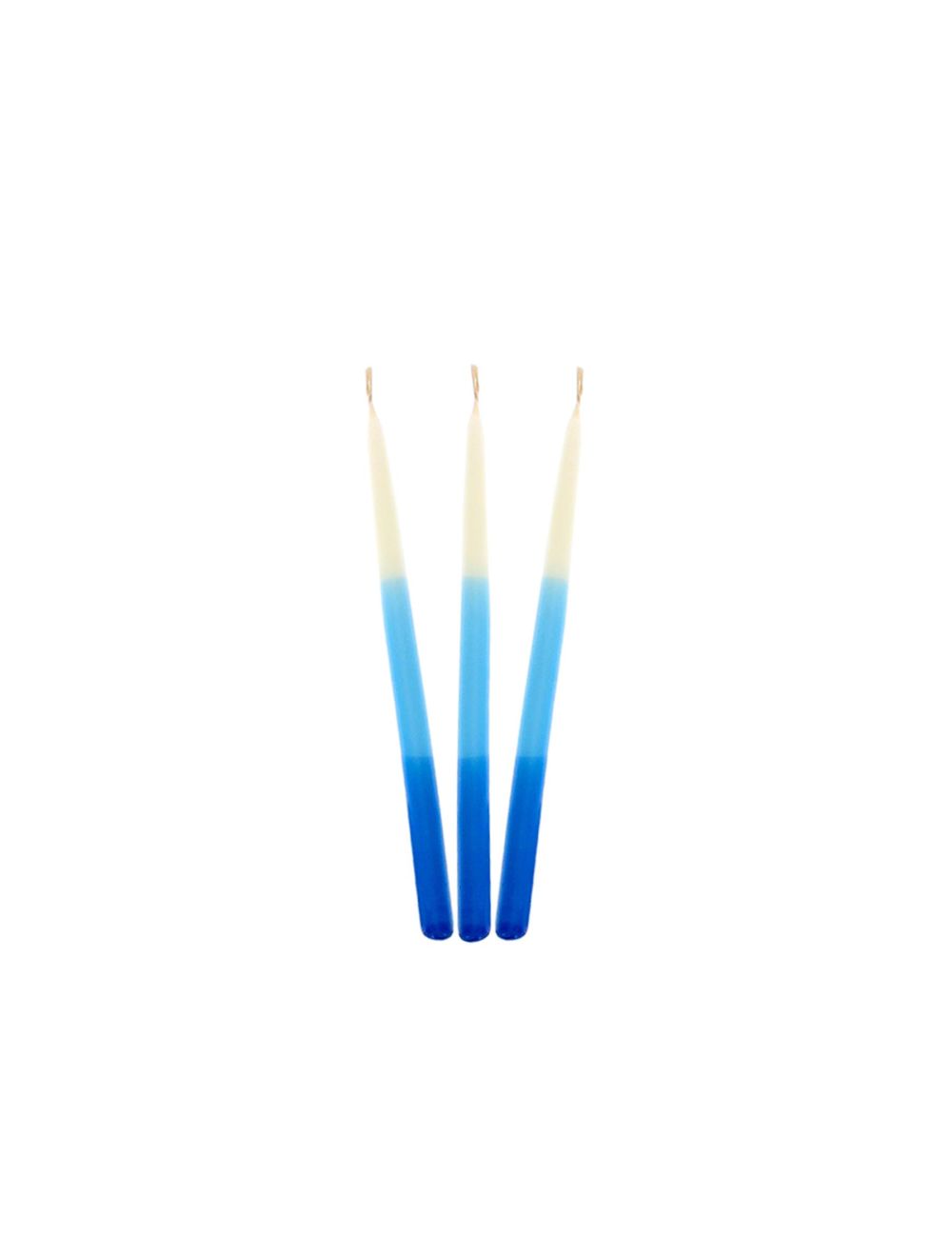 Premium Hanukkah Candles, Blue & White Ombre, 45 Pack, 14cm