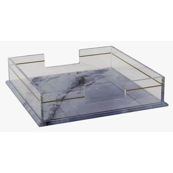 Acrylic Flat Napkin Holder - Marble Design