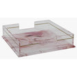 Acrylic Flat Napkin Holder - Marble Design