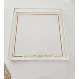 Acrylic Tray Gold With Rim