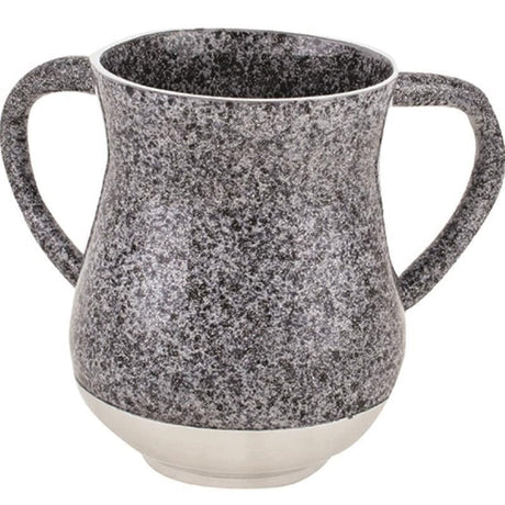 Aluminium Elegant Washing Cup 13 cm- Spotted Gray - Black