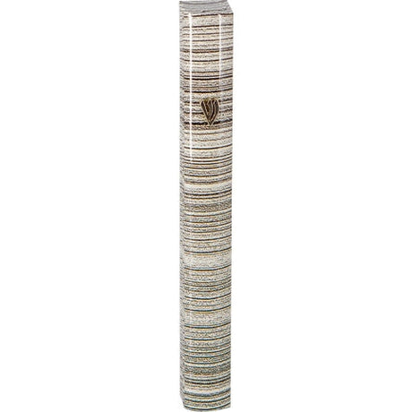 Aluminium Mezuzah 3D Painted Gray Stripes