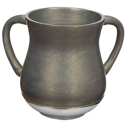 Aluminium Washing Cup 13 Cm With Glitter - Silver Pearl