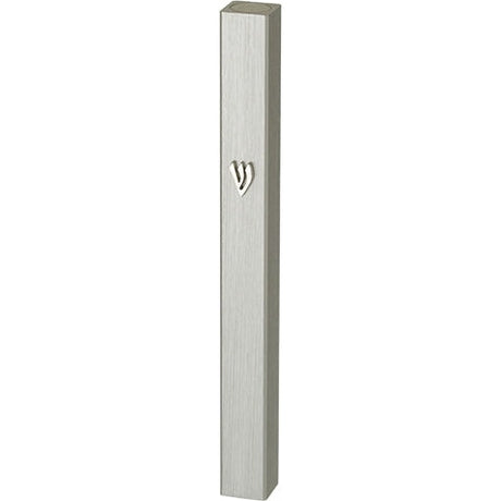 Aluminum Mezuzah 15 Cm- Matt Silver