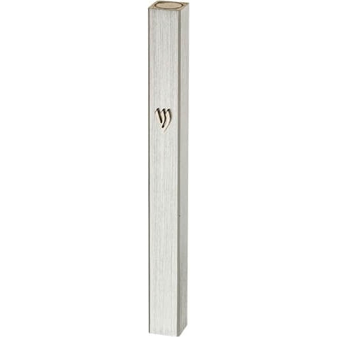 Aluminum Mezuzah 15 Cm- Silver