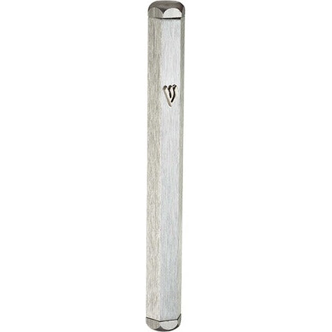 Aluminum Mezuzah 15 Cm- Silver