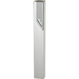 Aluminum Mezuzah 15 cm with Metal "Shin" - Shiny Silver