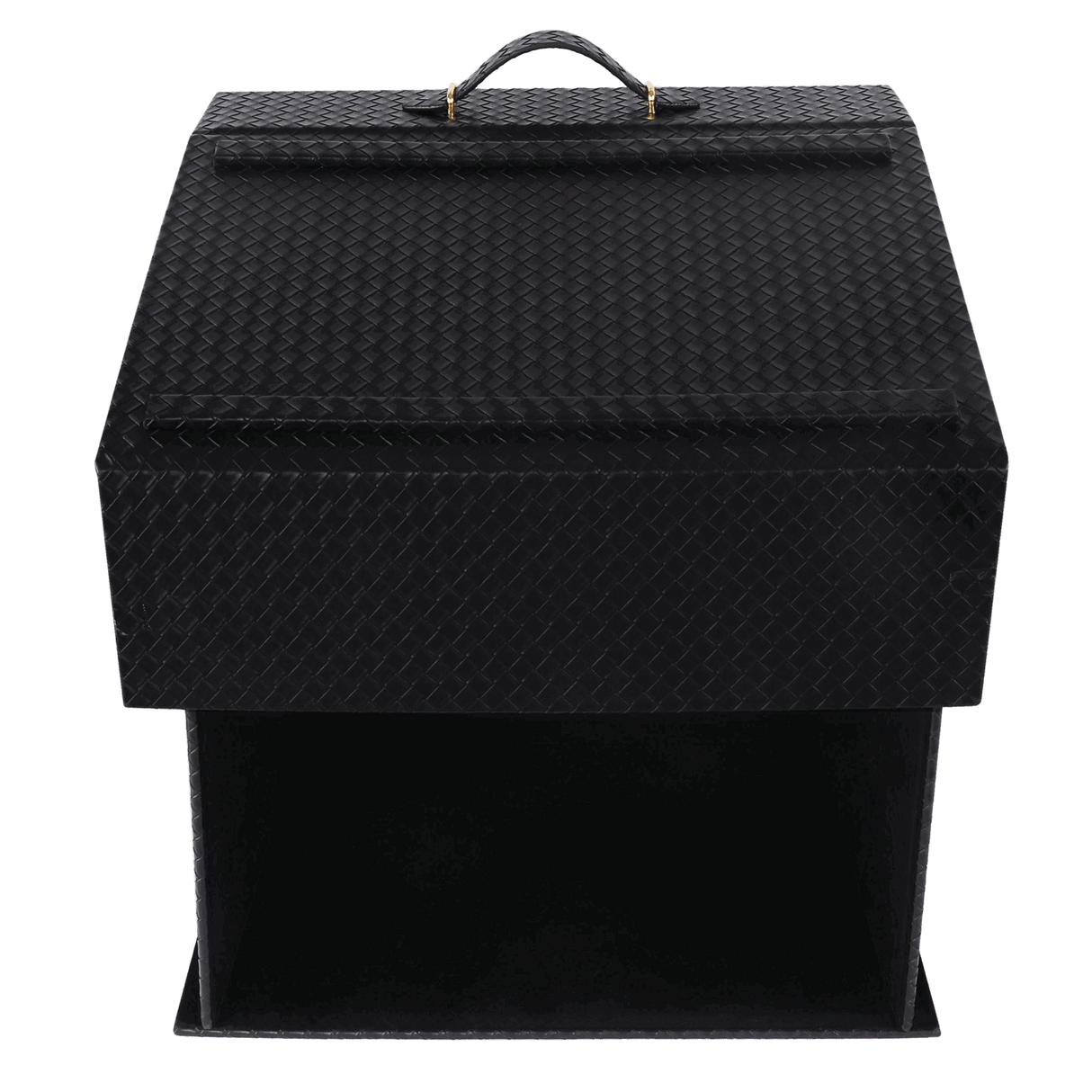 Black Faux Leather Portable & Adjustable Shtendable - 14.75x15"