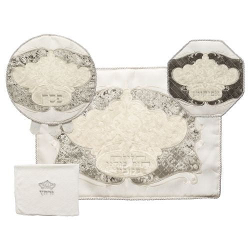 Brockett & Velvet Passover 4 Pcs Set: Passover, Afikoman & Pillow Covers with Towel