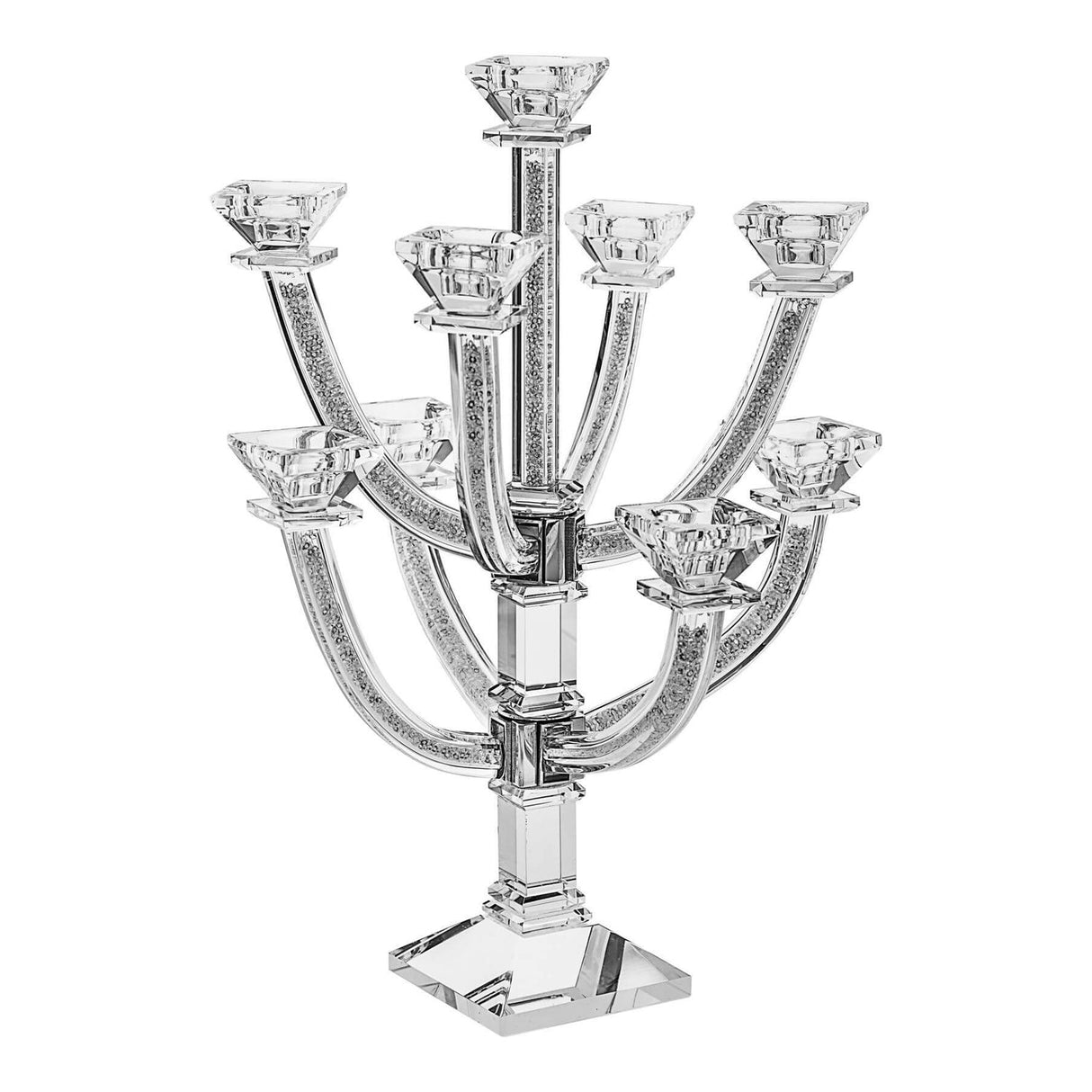 Candelabra Crystal with crystal stones 9 Branches