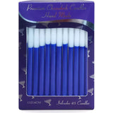 Chanukah Candles metallic blue & white