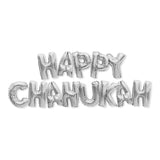 Chanukah Decorations Banner Foil Balloons Silver