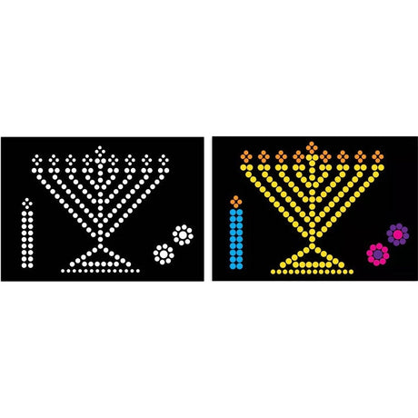 Chanukah Dotty Sticker Art