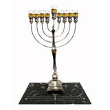 Chanukah Tray Black Marble Large