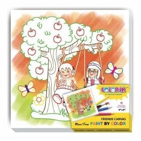 Color In Paint By Color Friends Canvas 9"