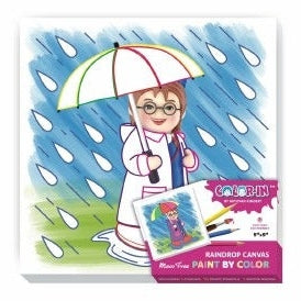 Color In Paint By Color Raindrop Canvas