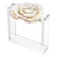 CREAM ROSE NAPKIN RINGS SET OF 4