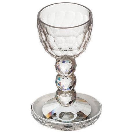 Crystal Kiddush Cup 17.5 Cm - Balls