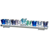 Crystal Menorah 27*5cm- Blue