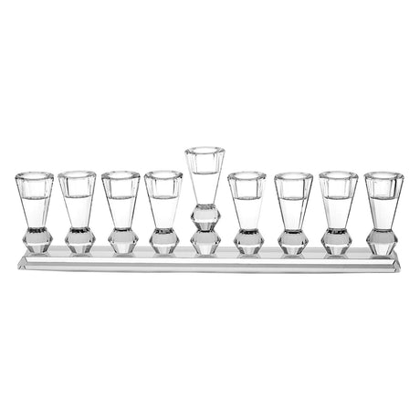 Crystal Menorah with Diamond Cut Cups