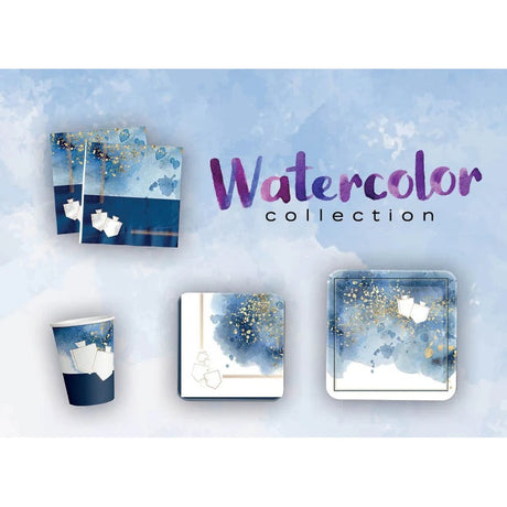 Chanukah "Watercolor" Table Collection set for 10