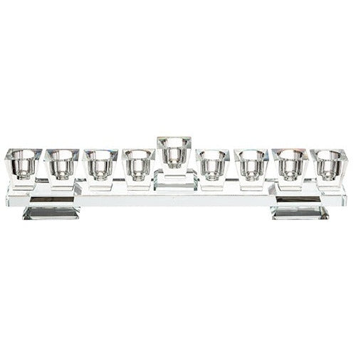 Elegant Crystal Menorah On A Base 27*7cm